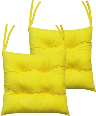 Комплект подушек на стул MATEX Velours / 57-208 (желтый)