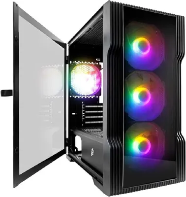 Корпус для компьютера 1stPlayer Trilobite T3 / T3-BK-4F1 (черный)