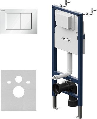 Инсталляция для унитаза AM.PM PrimeFit I012709.0201 (белый глянцевый, с кнопкой смыва)