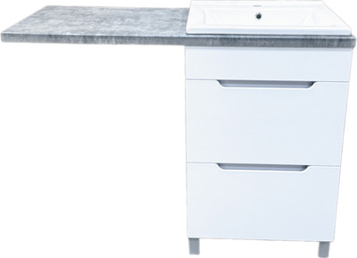 Тумба с умывальником Гамма Р23оФ8 У-55 Атриа-9055 со столешницей (бетон серый, левый)