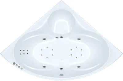 Ванна акриловая Triton Сабина 160x160 Экстра Люкс Турбо Flat (с гидромассажем)