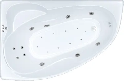 Ванна акриловая Triton Кайли 150x100 R Экстра Люкс Турбо Flat (с гидромассажем)