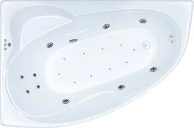 Ванна акриловая Triton Николь 160x100 R Люкс Турбо Flat (с гидромассажем)