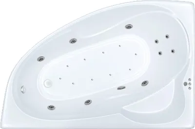 Ванна акриловая Triton Николь 160x100 L Люкс Турбо Flat (с гидромассажем)