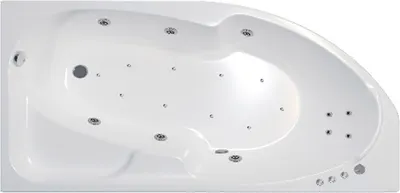 Ванна акриловая Triton София 170x95 L Люкс Турбо Flat (с гидромассажем)