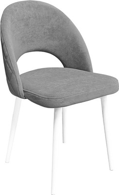 Стул ТриЯ Амели конус Т2 (белый муар/велюр серый)