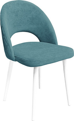 Стул ТриЯ Амели конус Т2 (белый муар/велюр бирюзовый)