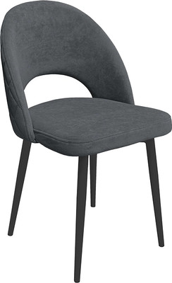 Стул ТриЯ Амели конус Т2 (черный муар/велюр темно-серый)