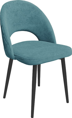 Стул ТриЯ Амели конус Т2 (черный муар/велюр бирюзовый)