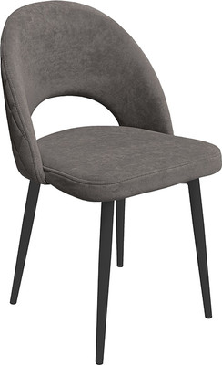 Стул ТриЯ Амели конус Т2 (черный муар/велюр серо-коричневый)