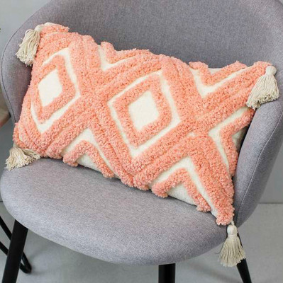 Наволочка декоративная MATEX Tufted / ALEX-029 (бежевый/персиковый)