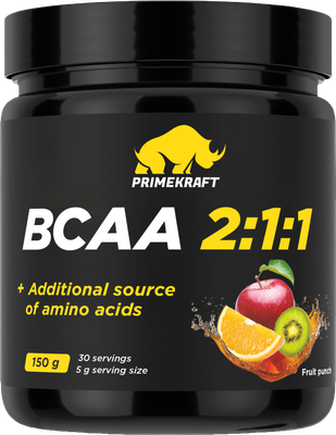 Аминокислоты BCAA Prime Kraft 2:1:1 (150г, фруктовый пунш)