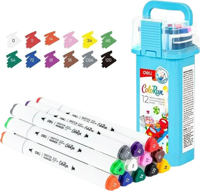 Набор маркеров Deli ColoRun EC187-12 (12шт)