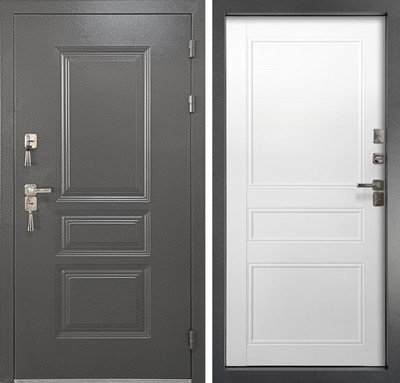 Входная дверь Промет Винтер-100 98x205 (правая, графит бланко)