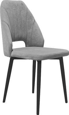 Стул ТриЯ Капри конус Т2 исп.2 (черный муар/велюр серый)