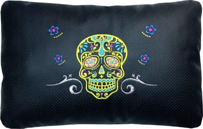 Подушка для автомобиля MATEX Черепа / 27-683 (желтый)