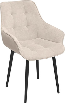 Стул ТриЯ Шато конус Т2 (черный муар/велюр бежевый)