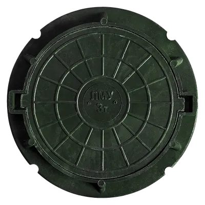 Люк канализационный No Brand Полимерный легкий малый 30кН (зеленый)