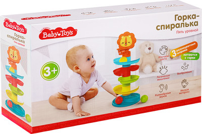 Развивающий игровой набор Baby Toys Горка-спиралька. Пять уровней / 70009