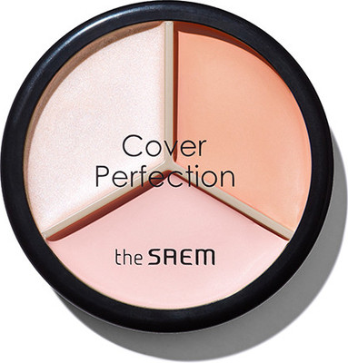 Консилер The Saem Cover Perfection Triple Pot Concealer тон 05 Dark Up Beige