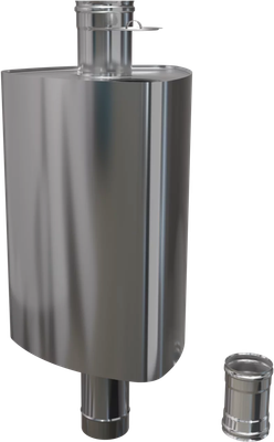 Бак на трубе Ferrum Каспий треугольный на трубе 63л / f0725  (AISI 201/1.0)