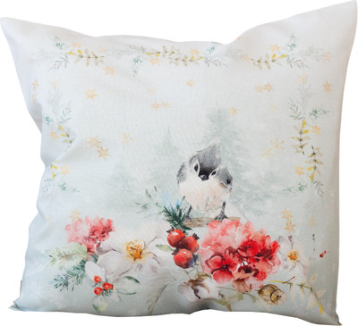 Наволочка декоративная Listelle Рождественская классика птица на зеленом 810802