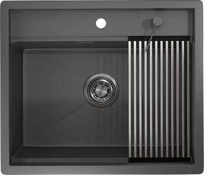Мойка кухонная GRANULA KS-6051 (графит матовый)