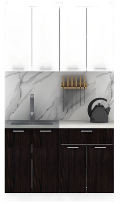 Кухонный гарнитур Eligard Lion 1.2 без столешницы (белый/дуб марбург)