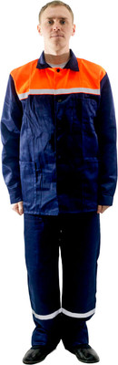 Комплект рабочей одежды Барсегян Л.Р. Рабочий-1 (р.60-62, 182-188, темно-синий/оранжевый)