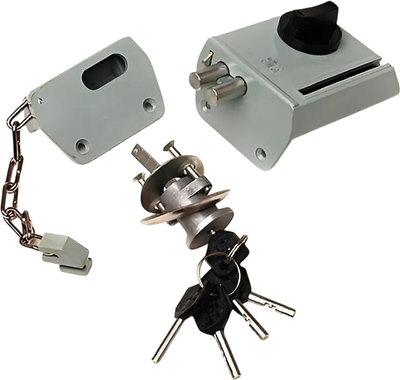 Замок накладной Border ЗНД1А К Л/А 12850 / 86800 (серый)