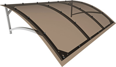 Козырек ИМпласт Скат Цинк 1800х950 Тонированный / 15069 (с сотовым поликарбонатом 4мм, бронза)