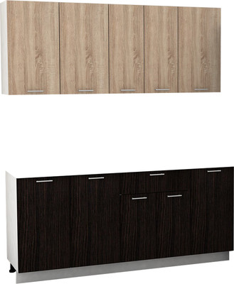 Кухонный гарнитур Eligard Lion 1.8 без столешницы (дуб сонома/дуб марбург)