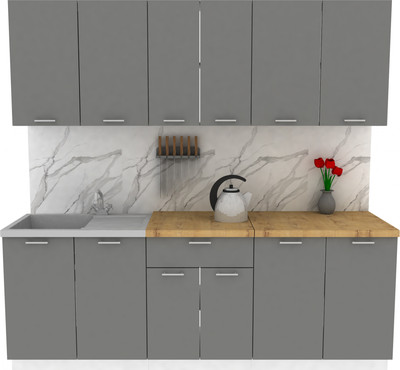 Кухонный гарнитур Eligard Lion 2.2 без столешницы (дымчатый алмаз)