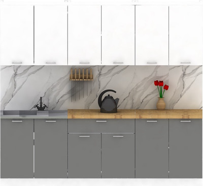 Кухонный гарнитур Eligard Lion 2.4 без столешницы (белый/дымчатый алмаз)