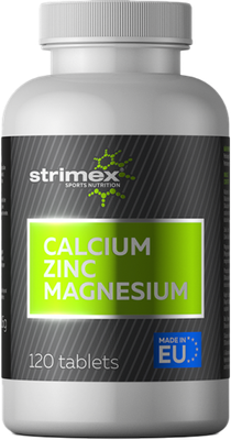 Мультиминеральный комплекс Strimex Кальций Цинк Магний Calcium Zinc Magnesium (120таб)