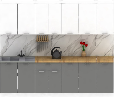 Кухонный гарнитур Eligard Lion 2.6 без столешницы (белый/дымчатый алмаз)