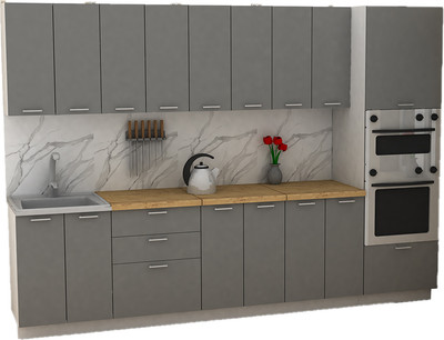 Кухонный гарнитур Eligard Lion 3.0 без столешницы (дымчатый алмаз)