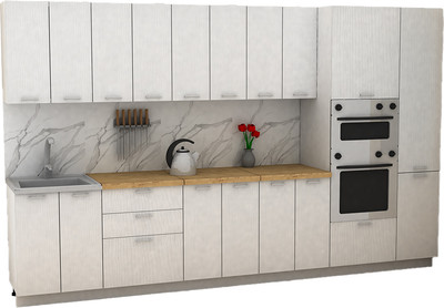 Кухонный гарнитур Eligard Lion 3.4 без столешницы (белый)