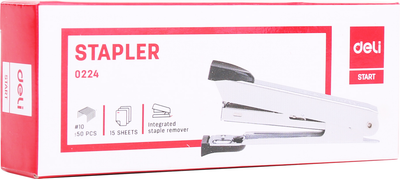 Степлер Deli №10 / 0224 (черный)