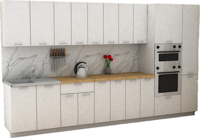 Кухонный гарнитур Eligard Lion 3.6 без столешницы (белый)