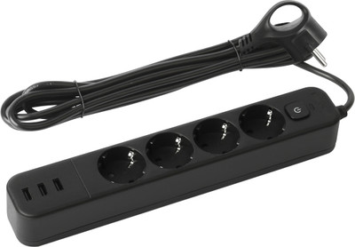 Сетевой фильтр ЭРА USF-4es-3m-3xUSBA-B / Б0059570