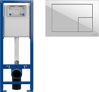 Инсталляция для унитаза Cersanit Vector S-IN-MZ-VECTOR (с кнопкой Corner 64077 белый)