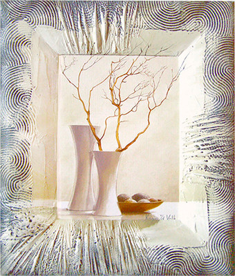 Картина Декарт Ветки в вазе сухоцвет 1 8Л0839 (в раме)