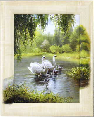 Картина Декарт Лебединая семья 8Л2385 (в раме)