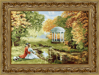 Картина Декарт Свидание у беседки 8Л3705 (в раме)