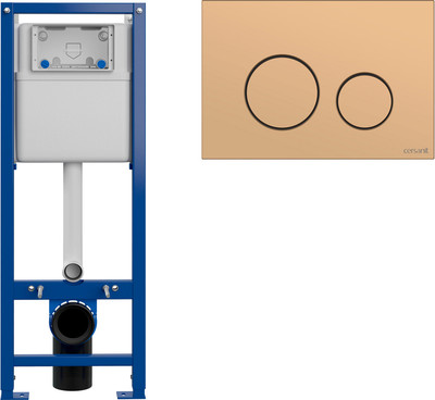Инсталляция для унитаза Cersanit Vector S-IN-MZ-VECTOR (с кнопкой Twins 63524 золото матовый)