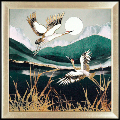 Картина Декарт Пара журавлей 8Л4012 (в раме)