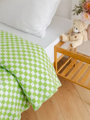 Одеяло для малышей Бояртекс Байковое клетка 100x140 (салатовый)