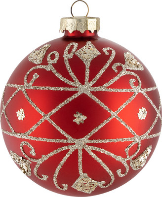 Шар новогодний Волшебная страна Фейерверк / 108538 (бордовый)