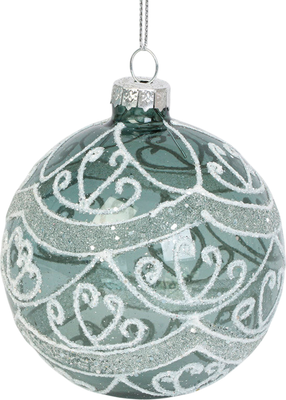 Шар новогодний Волшебная страна Узор / 108554 (зеленый)